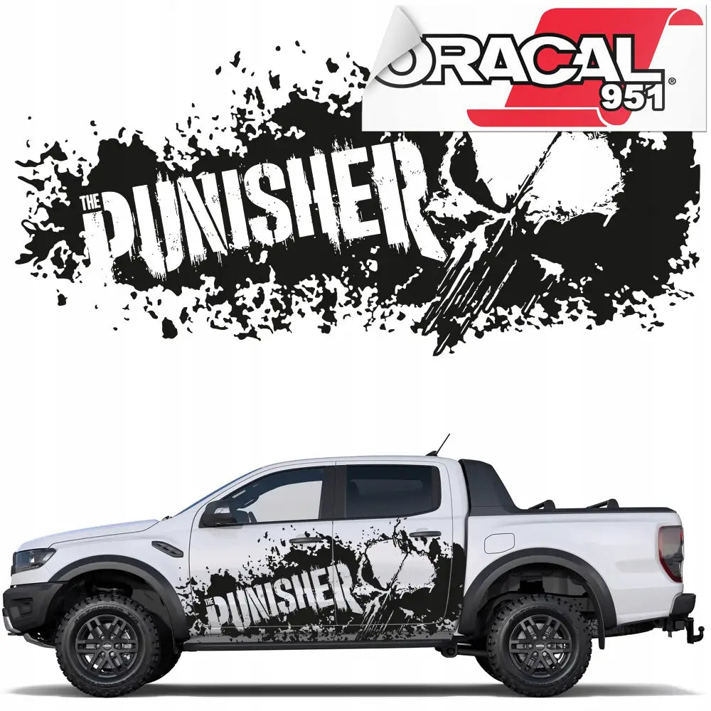 Klistremerke til Bil Punisher-skalle 94x195cm 951 Mg