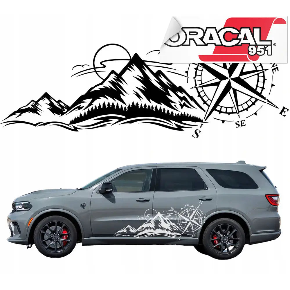 Klistremerke til Bil Vindrose Offroad 44x105cm