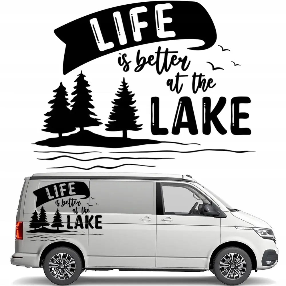 Klistremerke til Bobil med Sjø og øy 90x120 Mg2648