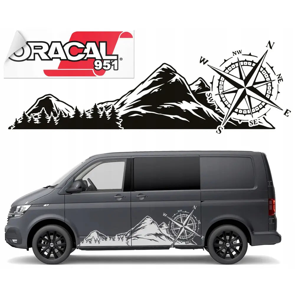 Klistremerke til Bobil Van og Bil Fjell 200x66cm