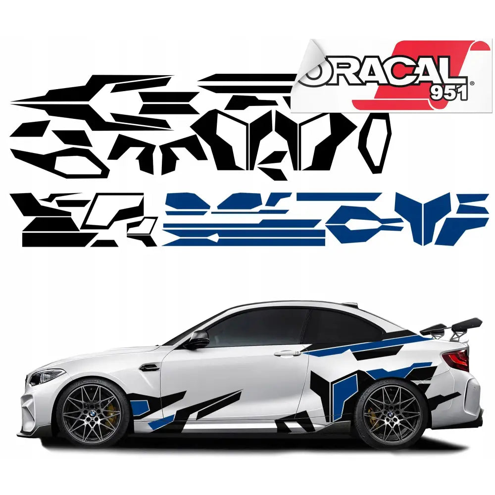 Klistremerke til Hel Bil Abstrakt Stor 44x10mb Mg