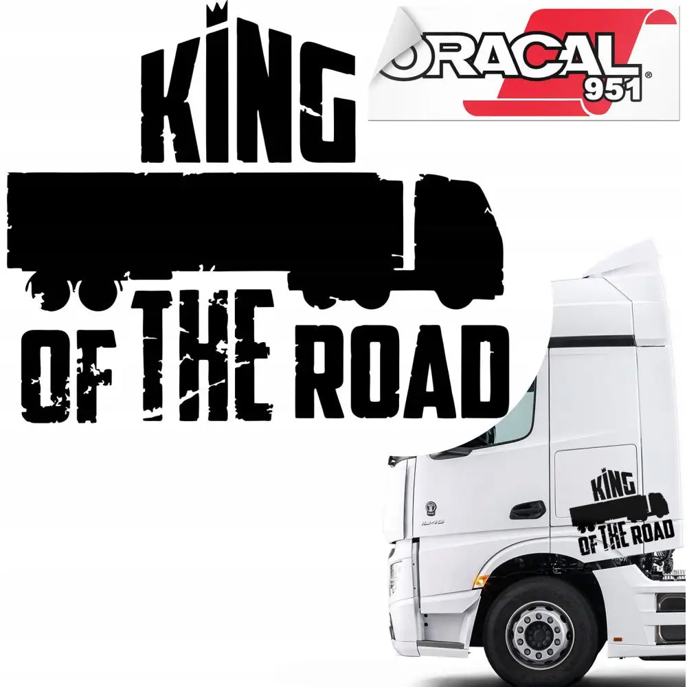 Klistremerke til Lastebil King Of The Road 80x67cm