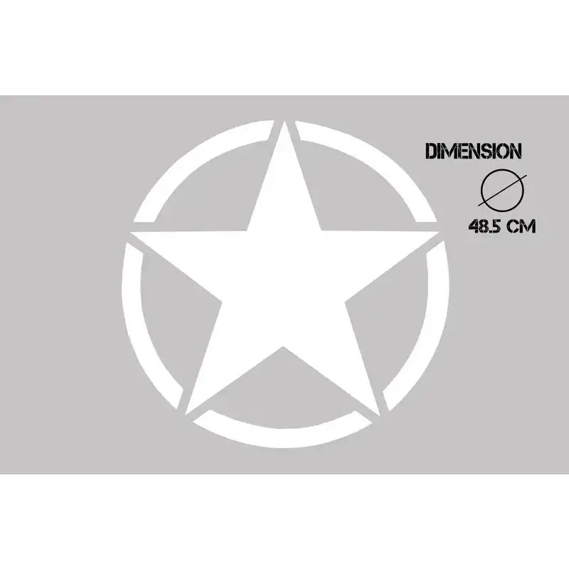 Klistremerke Universal /jeep Wrangler Jk White Star