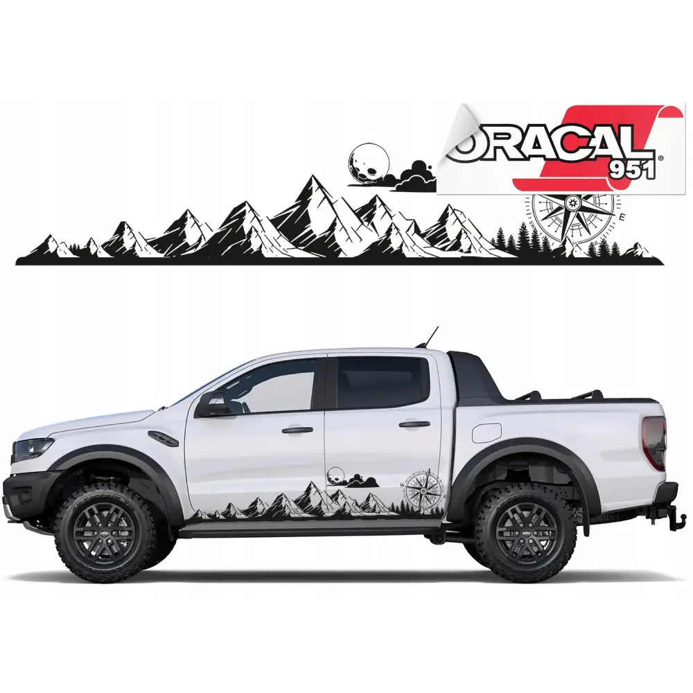 Klistremerker for Bilside Fjellstripe 38x200cm