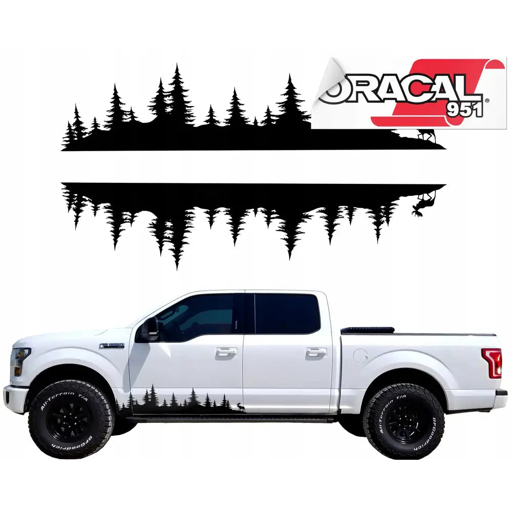 Klistremerker for Bilside Skog Elg 100x23cm 951