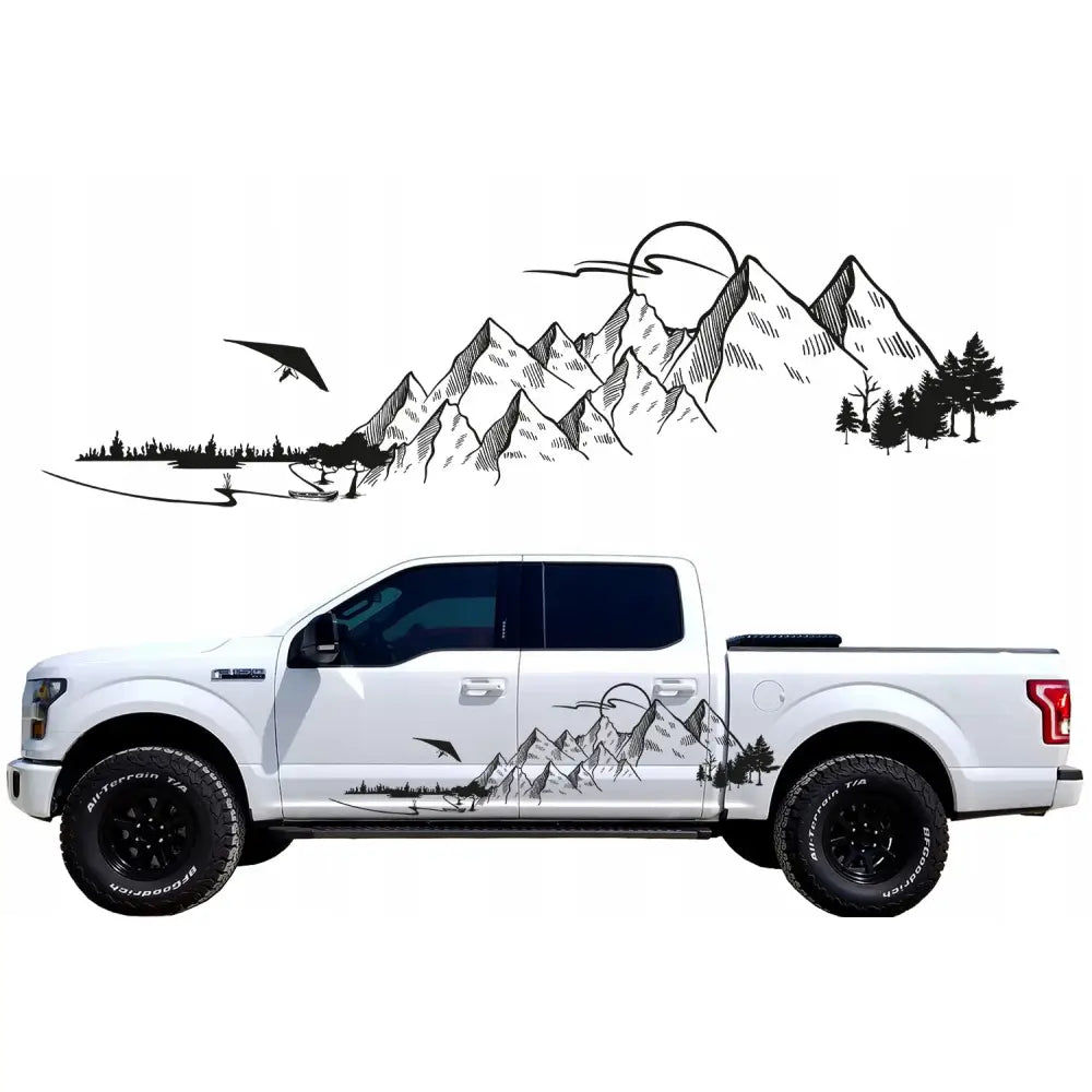 Klistremerker for Bilside Skog Fjell Innsjø 44x151 Cm