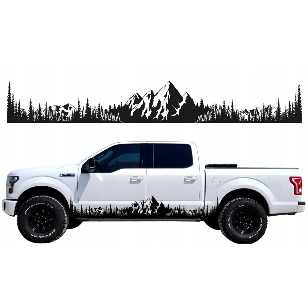 Klistremerker for Bilside Skog og Fjellmotiv 180x25cm