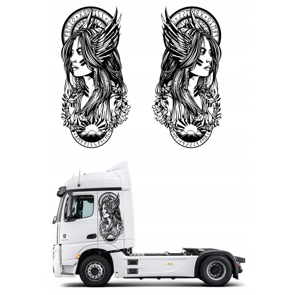 Klistremerker for Lastebil Trekkvogn Kabin Xxl-format 94 x 190 Cm