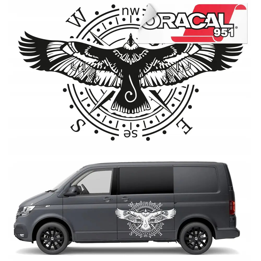 Klistremerker til Bil Condor Rose Kompass 99x60cm