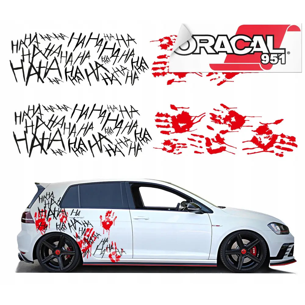 Klistremerker til Bil med Joker-motiv ha ha ha 44x230cm 951