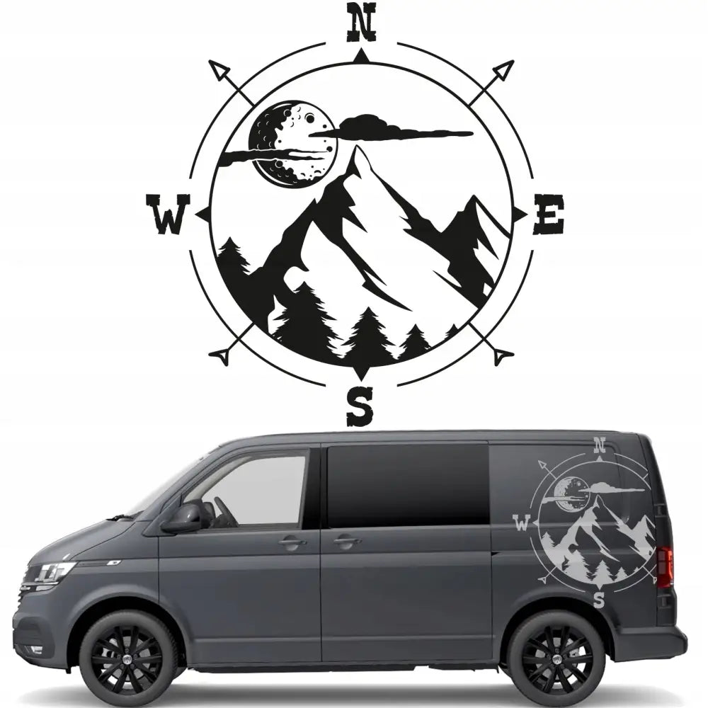 Klistremerker til Bilens Side Vindrose 93x93cm