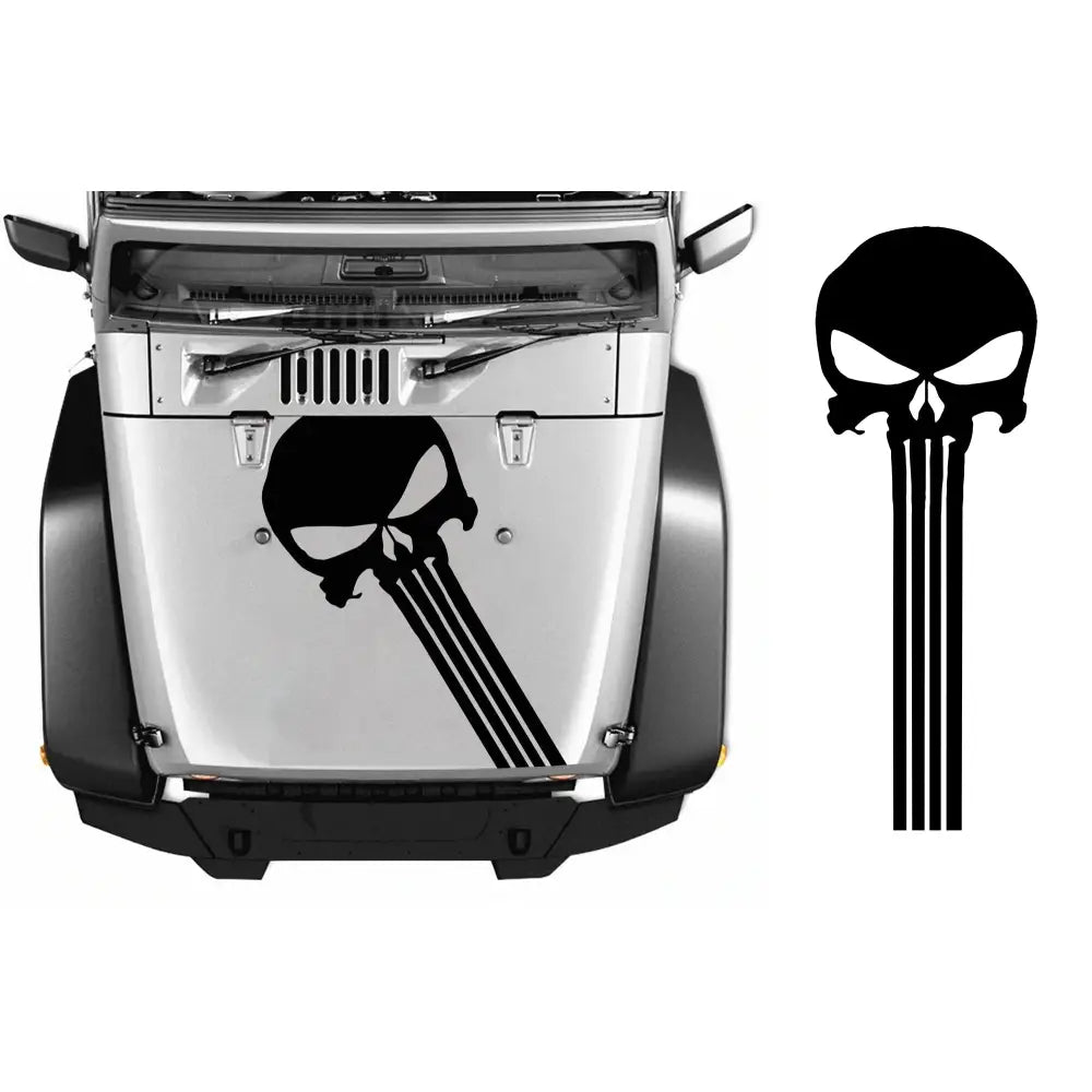 Klistremerker til Bilfront Punisher Forlenget 44x120cm