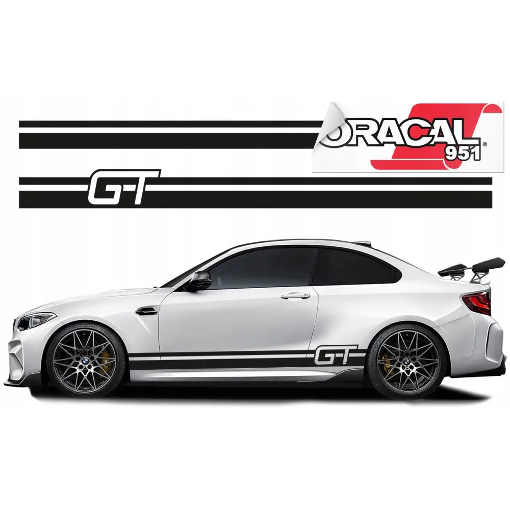 Klistremerker til Bilside Gt-striper 200x15cm 951