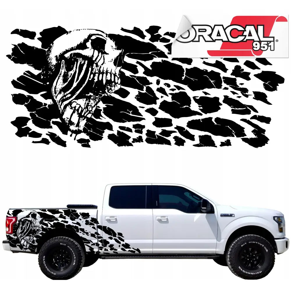 Klistremerker til Bilside Hodeskalle Off Road 200x88