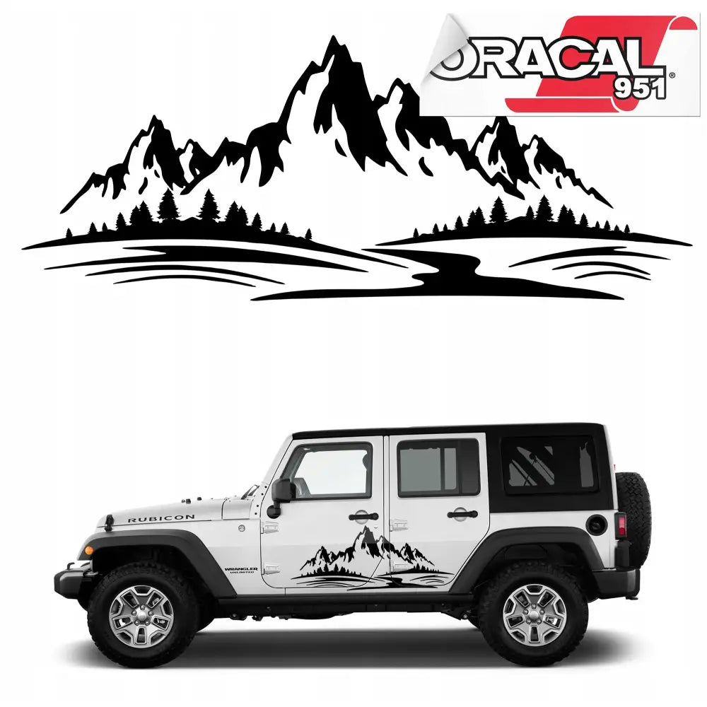 Klistremerker til Bilside Off Road Fjell 44x111cm