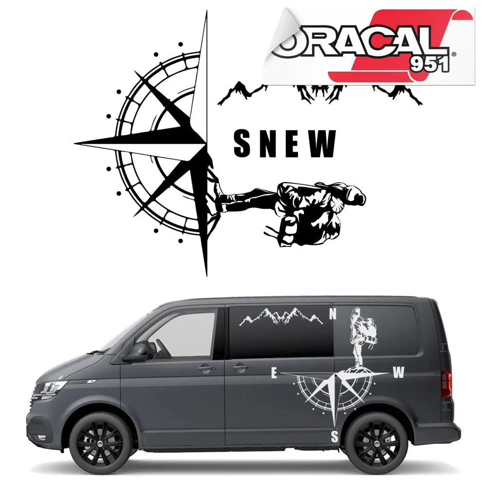 Klistremerker til Bilside Vandrer Camper 94x102