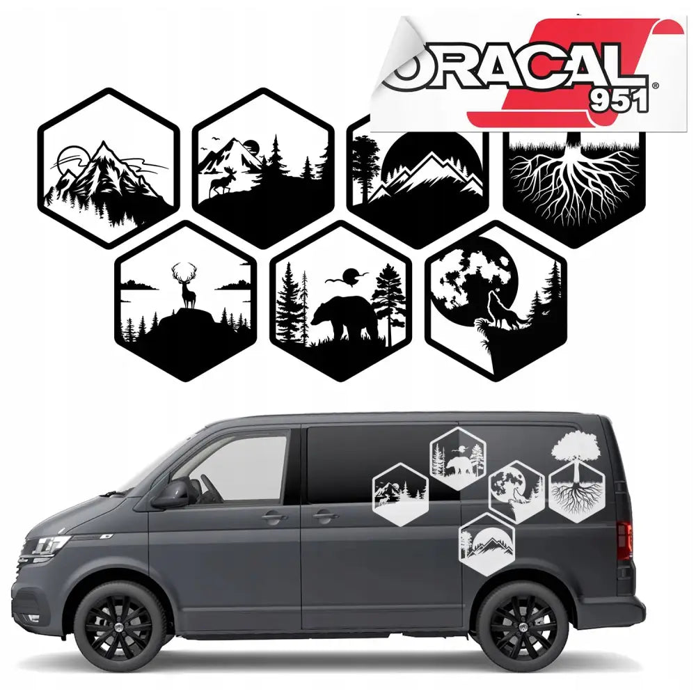 Klistremerker til Bobil Hexagon 44x50cm 7stk