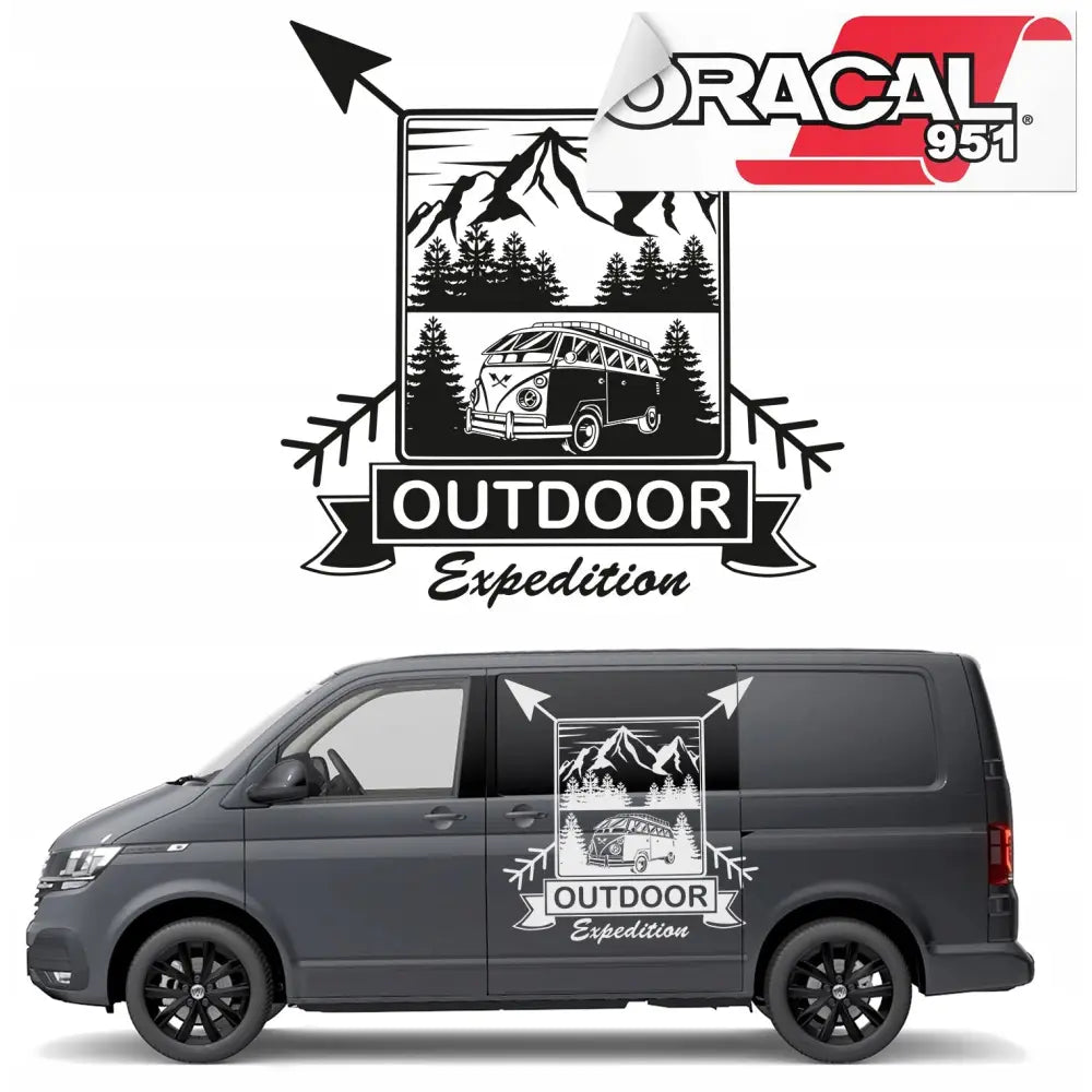 Klistremerker til Campingbilens Side med Fjellmotiv 44x46 951