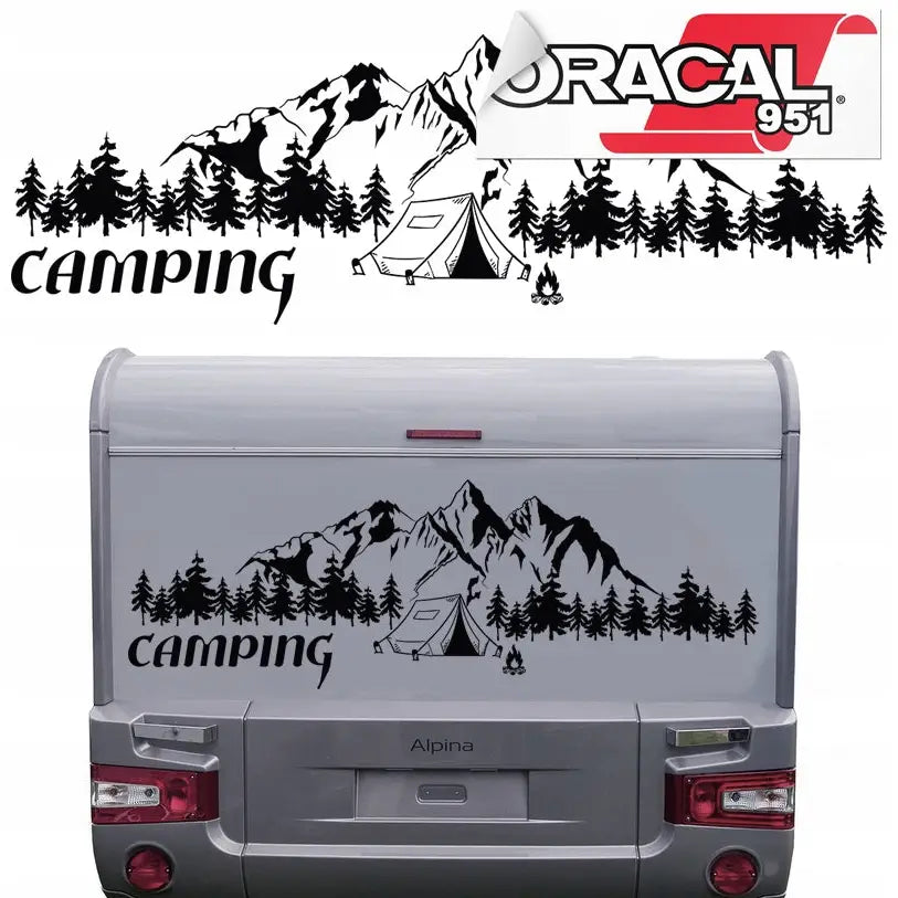 Klistremerker til Campingvogn Camping 200x66cm