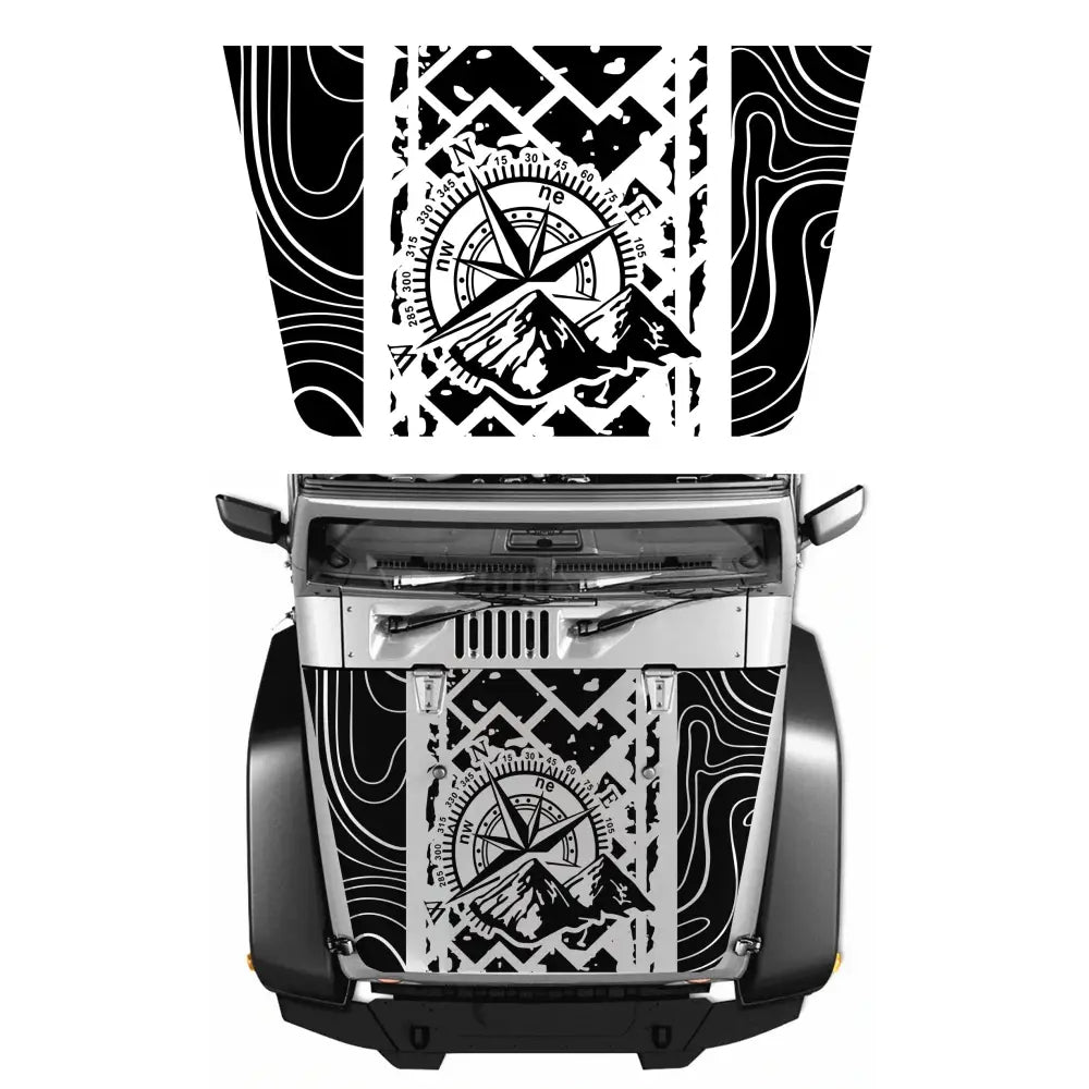 Klistremerker til Jeep Hette Off Road Tema 166x100cm Mg