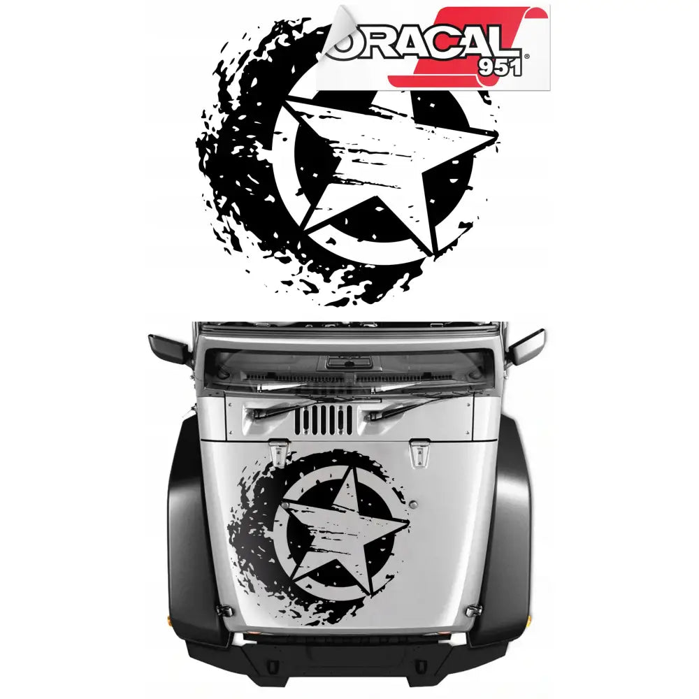 Klistremerker til Jeep-maske Off Road Motiv 60x57cm 951