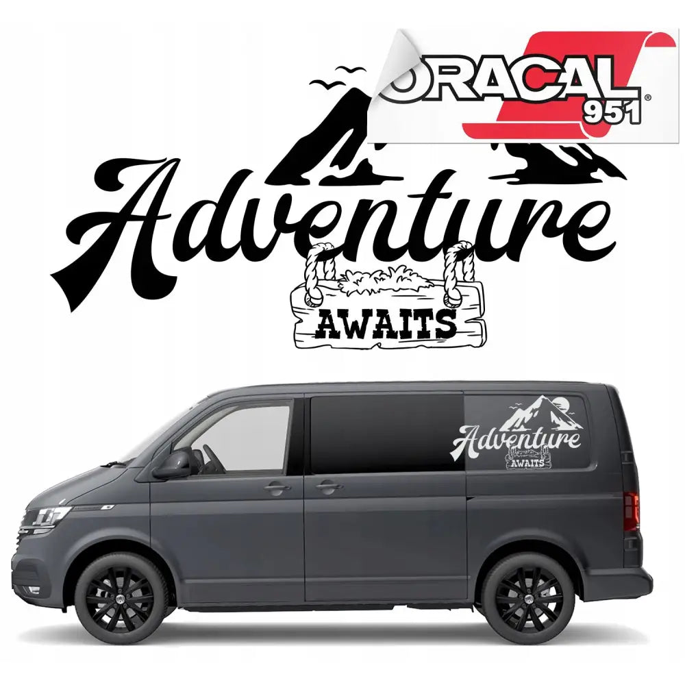 Klistremerker til Side av Campingbil Eventyr 66x120cm