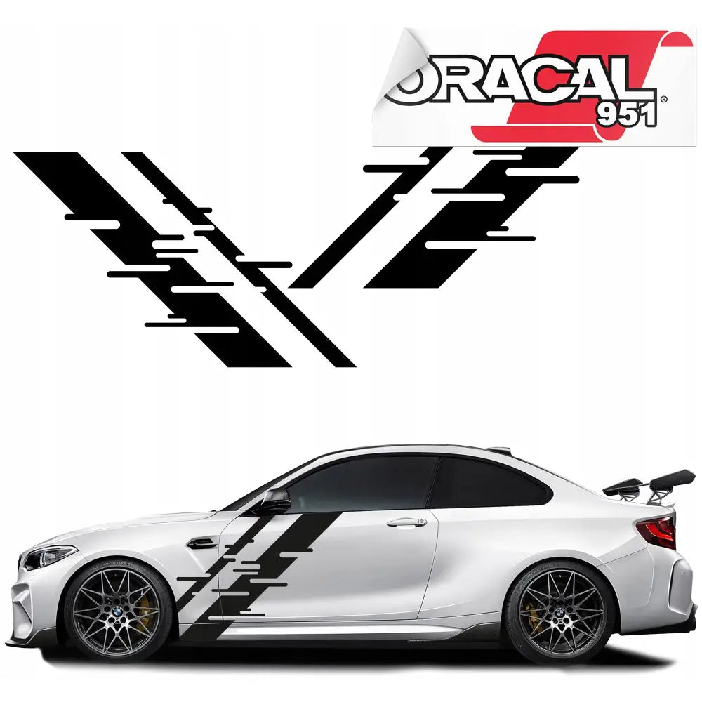 Klistremerker til siden av Bilen Striper 162x44cm 951 Mg