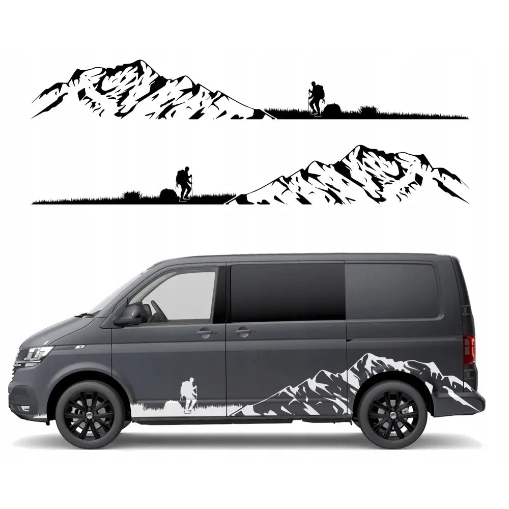 Klistremerker til siden av Bobilen Varebilen 350x44cm Mg