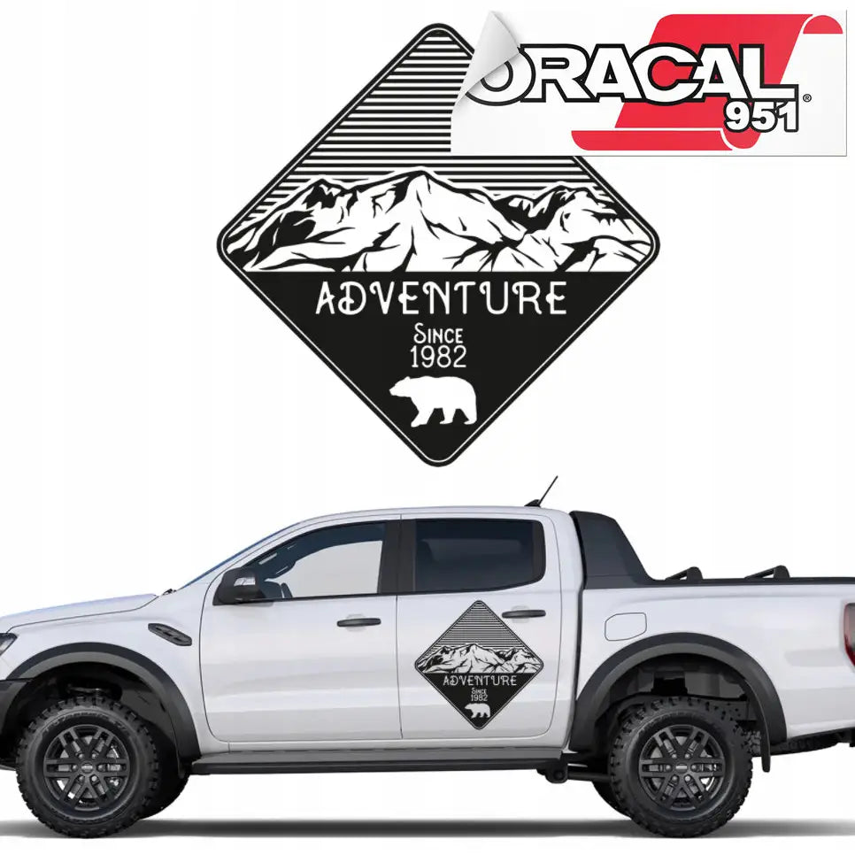 Klistremerker til siden på Bobilen Varebilen 81x81cm 951