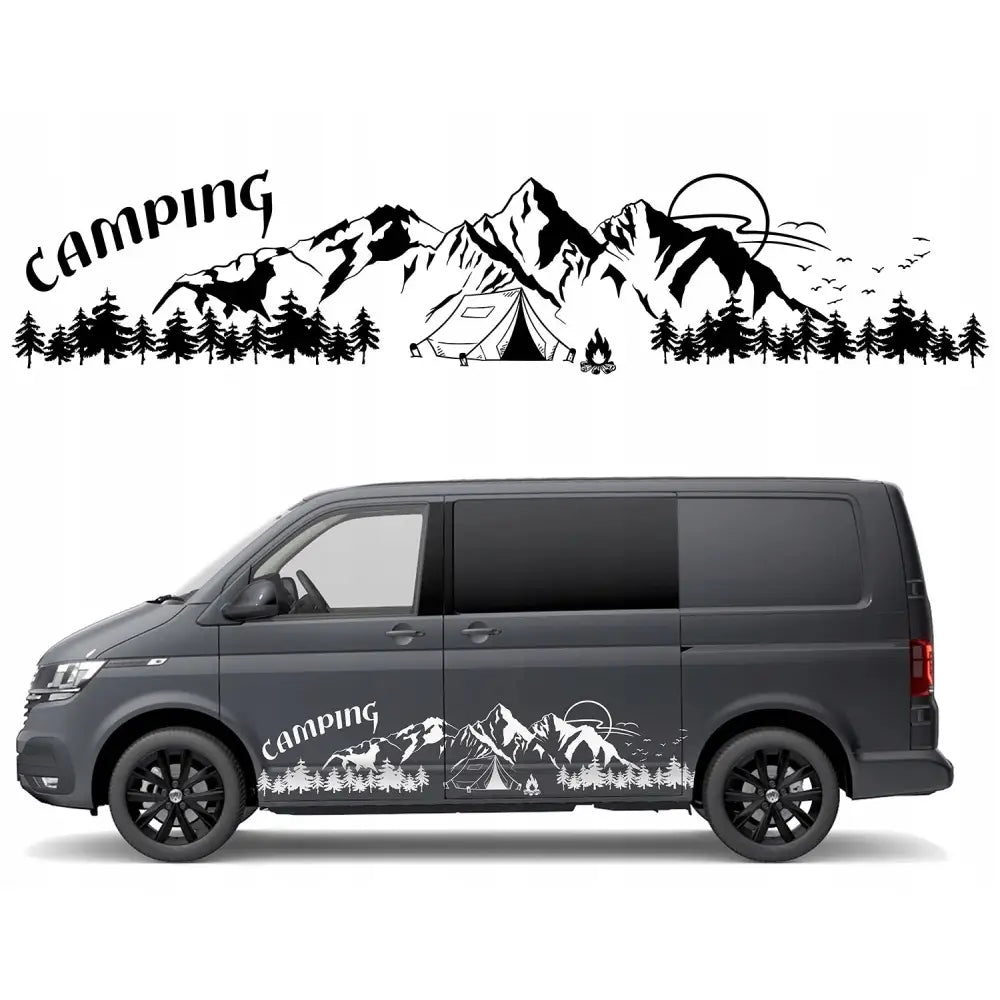 Klistremerker til siden på Buss Campingvogn Camping - 3m x 63cm