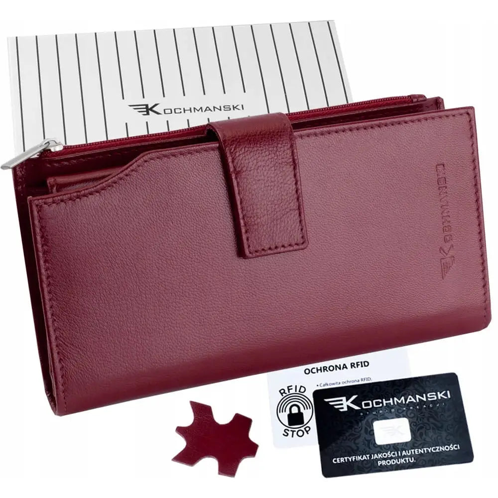 Kochmanski Dames Lommebok i Lær Xxl Stor med Rfid