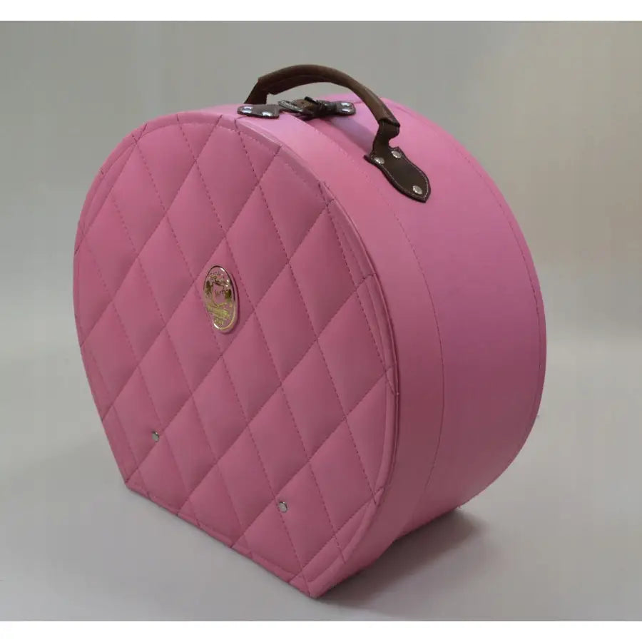 Koffert for Hatt/hatter i Rosa Ekte Skinn