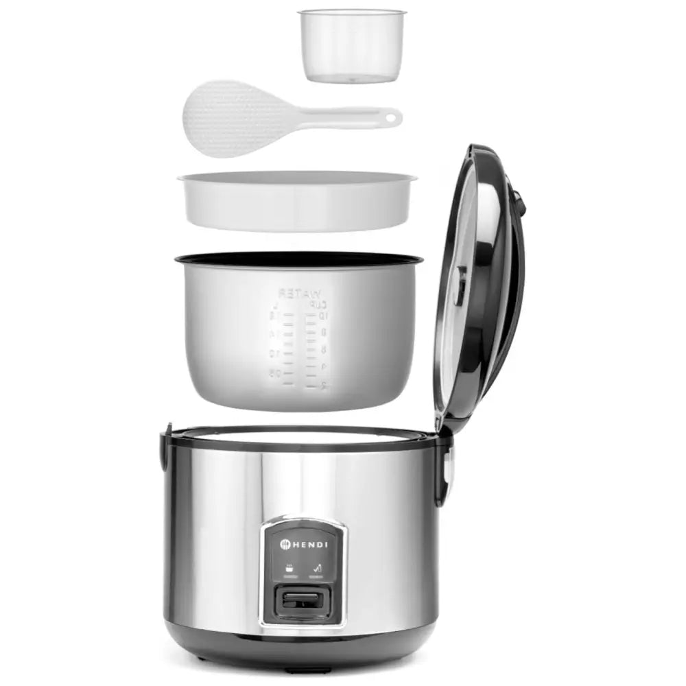 Koke Ris Elektrisk Gryte med Dampkoking 1,8l 700w - Hendi 240410