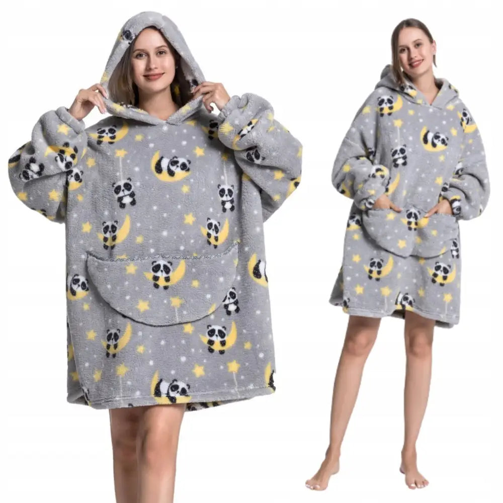 Kokk Løstsittende Tykk Varm Pysjamas som Gave Pelsimitasjon 3-i-1