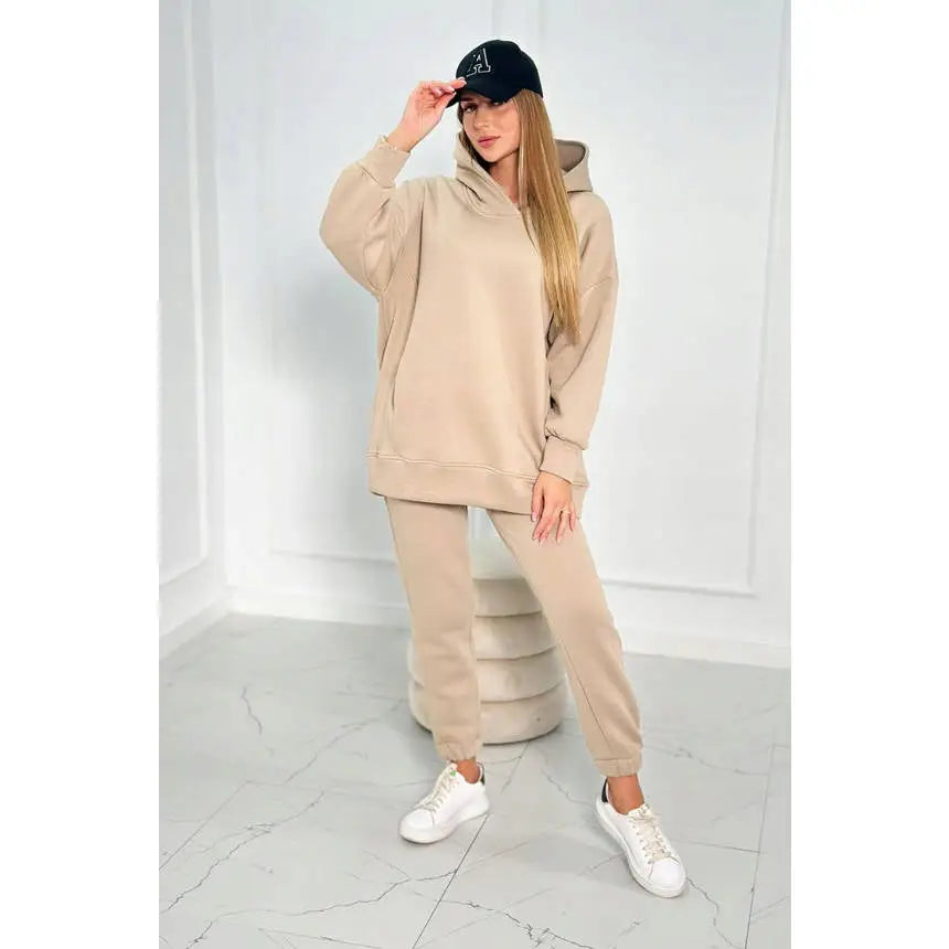 Komplett Bomullssett med Foret Hettegenser + Foret Bukse med Mønster