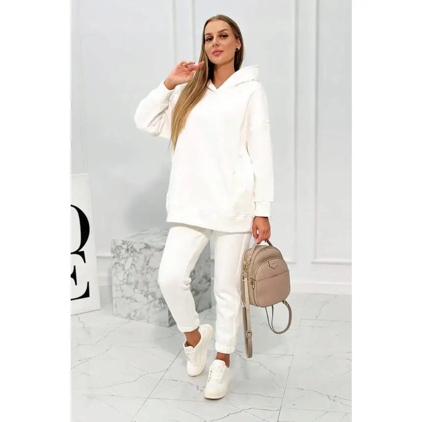 Komplett Bomullssett med Foret Hettegenser + Foret Bukser med Mønster