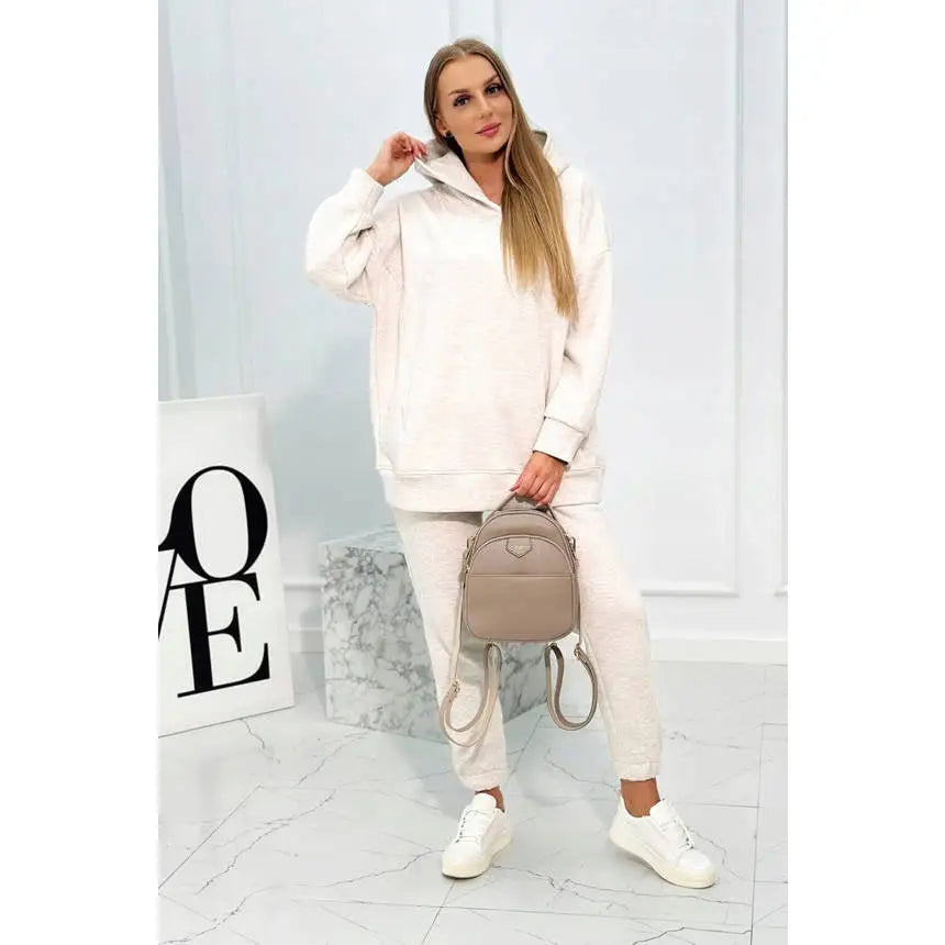 Komplett Bomullssett Varm Hettegenser + Forede Bukser Mønster