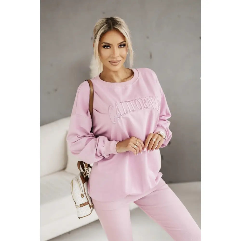 Komplett Joggedress i 2 Deler - California hit - Lilla Mønster