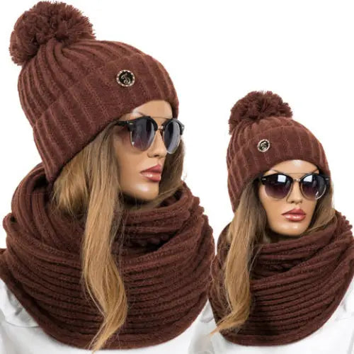 Komplett Lue + Halsrør/snood Skjerf i mange Farger