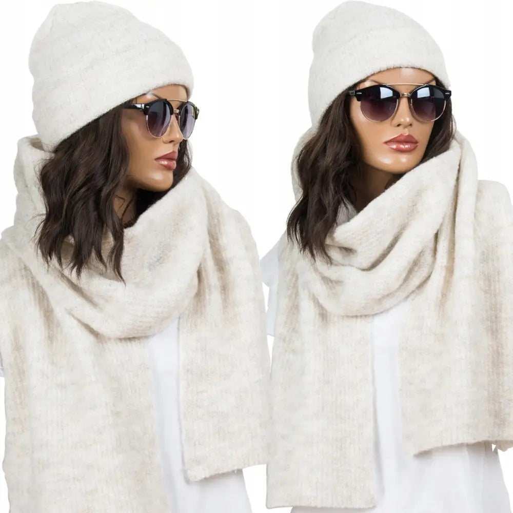 Komplett Lue + Skjerf Dame Vinter Tykk