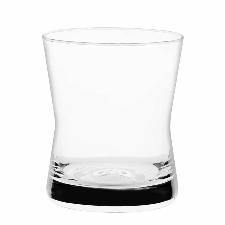Krosno-glass 290 ml, seks klare drikkeglass med innsvinget form og avrundet bunn sett forfra.