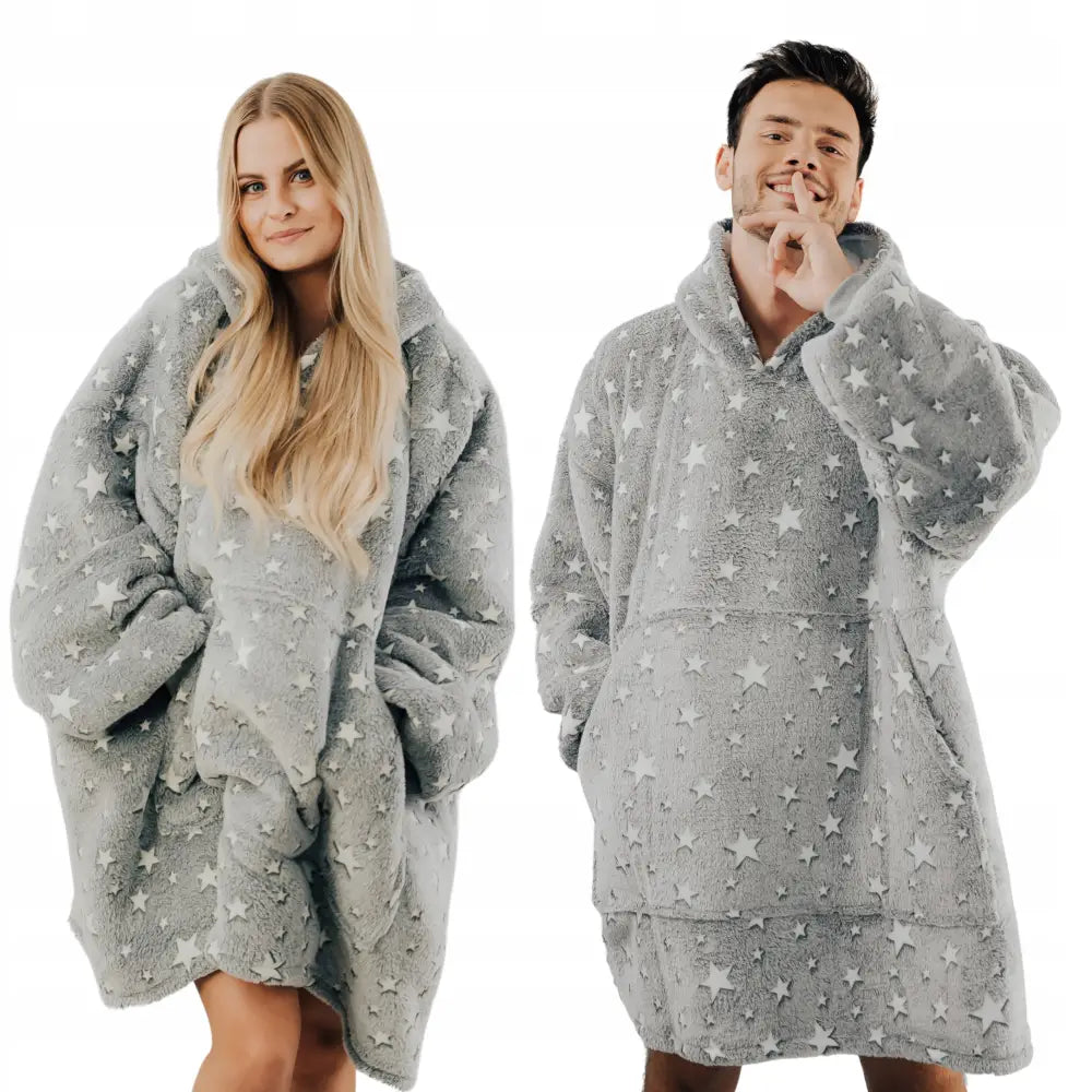 Kosegenser Comfy Moment Stjernemønster Oversize 2-i-1 Gave