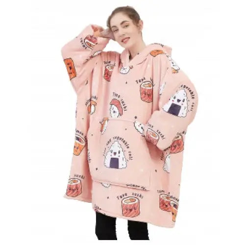 Kosegenser Kosebluse Hastighet Oversize Rosa Sushi