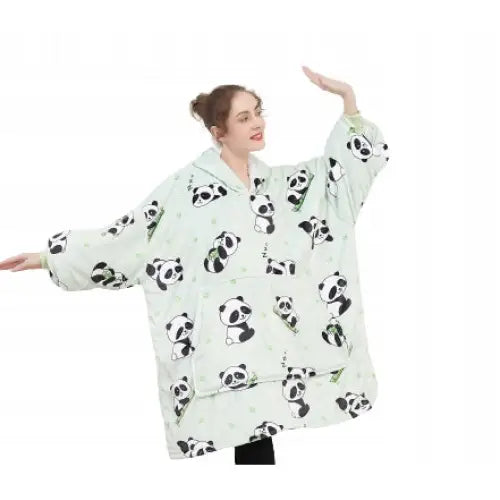 Kosegenser Oversize Hastiget Grønn Panda