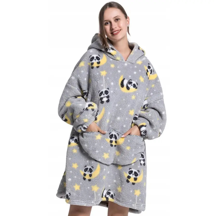 Koselig Oversized Tykk Varm Pysjamas Gave Plysj 3-i-1