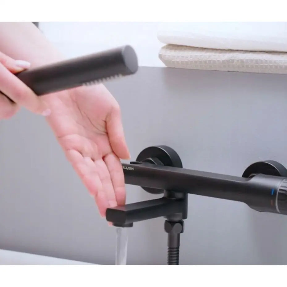 Kran Til Badekar Svart Med Click On + Dusj Valvex