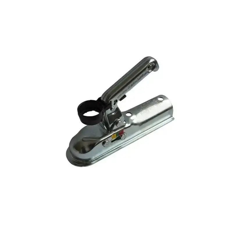 Kulekobling tilhenger Winterhoff WW 8, skrå oversikt som fremhever sølvfinish, plastring og boltehull.