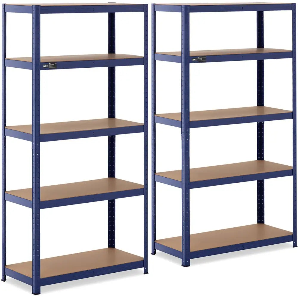 Lager Metall Hylle 5 Hyller 875 Kg 90 x 40 x 180 Cm Blå 2 Stk.