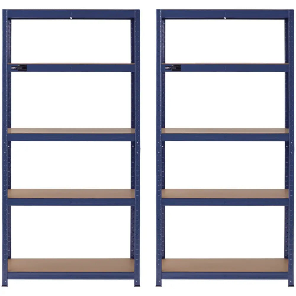 Lager Metall Hylle 5 Hyller 875 Kg 90 x 40 x 180 Cm Blå 2 Stk.