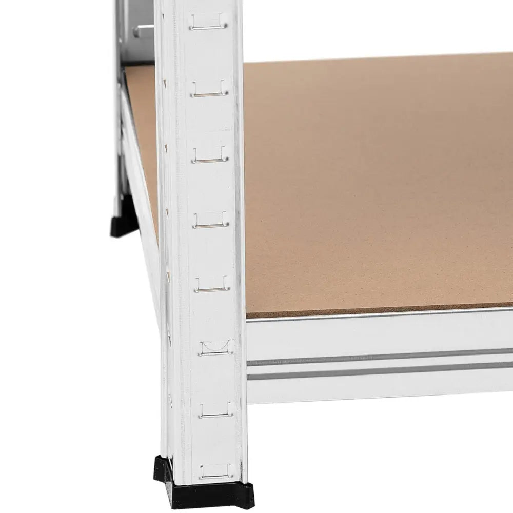 Lager Metallhyller 4 Hyller 320 Kg 80 x 40 x 160 Cm Grå 2 Stk.